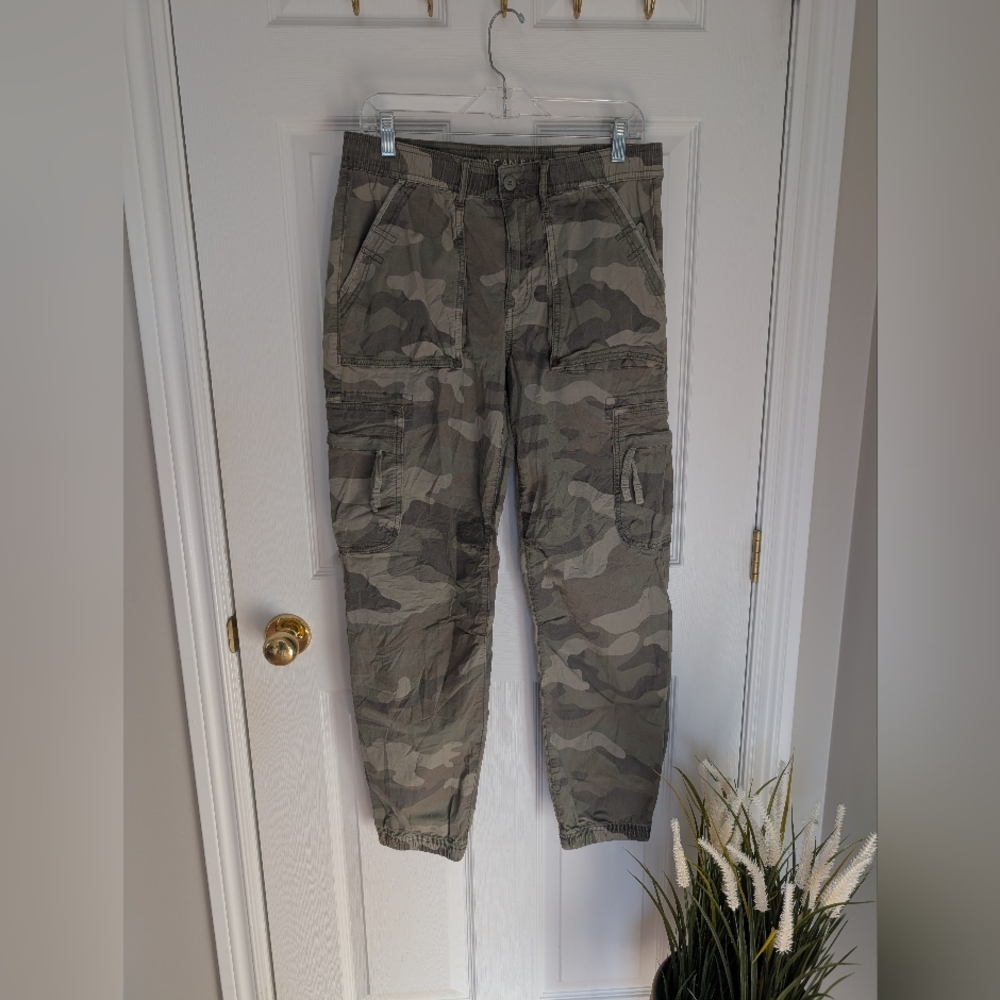 American Eagle Outfitters Green Camouflage Cargo Pants